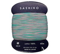 Yokota Daruma Sashiko Thread Single and Variegated Color (Rain Sounds, Thin 40M Card)