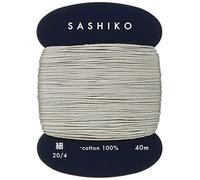 Yokota Daruma Sashiko Thread Single and Variegated Color (White Grey, Thin 40M Card)