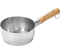 Yokoyama OGS-300 Yukihira Pot, Stainless Steel Copper (Rust Resistant), With Graduations, Tsubame no Takumi Sakuragin, For Induction and Gas Use, 6.3 inches (16 cm), Silver