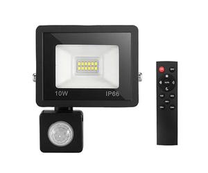 Yokqexz 10W Outdoor Flood Light With PIR Sensor - IP66 Waterproof Remote Operated Security Lighting 15M Detection Range(10W,White light)