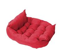 Yokqexz Dog Bed For Medium Breeds - Plush Faux Suede Surface & High-Resilience PP Cotton Core(Red,L)