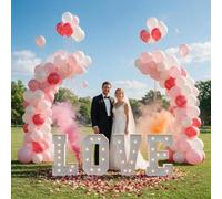 Yokqexz LOVE Marquee Letter Lights, LED Illuminated Signs Reception Decor