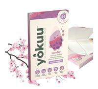 YOKUU Probiotic Laundry Sheets| 64 Loads | Cherry Blossom Scented | Travel Washing Detergent| Eco Laundry Detergent Sheets