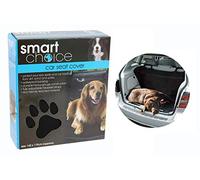 YoL Dog Pet Car Seat Cover Interior Protection Boot Waterproof Durable Adjustable Head Rest Straps Nylon Non Slip Travel Hammock Heavy Gauge Material - Black with Blue Piping