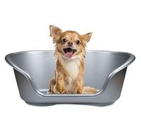 YoL Heavy duty plastic waterproof small pet dog cat puppy bed basket silver