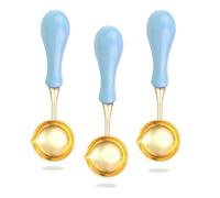 YOLAKIS Blue Wax Seal Spoon 3pcs Electric Wax Seal Warmer Spoon Wax Sealing Melting Spoon for Wax Seal Stamp Envelope DIY Craft Sealing Wax (Blue Wax Spoon)