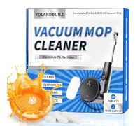 YoLandBuild Vacuum Mop Cleaning Tablets (120 Count) - Fast Dissolve, Odor Eliminating & Pet-Safe | Compatible with Tineco Floor One, Roborock, Shark | Save 40% vs Cleaning Solution, Zero Residue