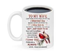 YOLANDEEUROKOK Mug to My Wife, Wife Mug, I Love You Forever & Always Love, 11 Oz Novelty Coffee Mug/Cup