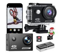 Yolansin 4K 60FPS Waterproof Action Camera: 64G SD Card 131ft Underwater Camera,HD 48MP Waterproof Camera,WiFi Sports Cameras with 2 Batteries Helmet Mount Accessories Kits