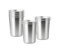 YOLCAR 8 Pack 6 oz Stainless Steel Cups for Kids, BPA Free Healthy Metal Shatterproof Stackable Pint Drinking Cups