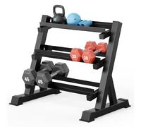 YOLEO 1100LBS/500KG Dumbbell Rack- Adjustable 3 Tier Weight Rack for Home Gym, Heavy Duty Weight Storage Organizer Dumbbell Storage Stand Holder(Rack Only)