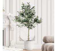 YOLEO 4FT Artificial Olive Tree for Home Office Indoor Decor (Style 5) | Lifelike Faux Silk Tree 120cm