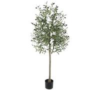YOLEO 5FT Artificial Olive Tree Faux Silk Olive Plant for Home Office Decor Indoor Lifelike Fake Tree (Style 3)
