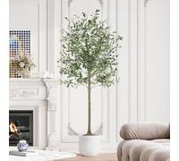 YOLEO 6FT Artificial Olive Tree Faux Silk Olive Plant for Home Office Decor Indoor Lifelike Fake Tree (Style 3)