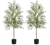 YOLEO 7FT Artificial Olive Tree Indoor Large Faux Silk Olive Plant Lifelike Fake Tree for Home Office Decor (2 Pack)