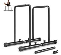 YOLEO Adjustable Dip Bars- 500KG/1100lbs Dip Stand Parallettes Bar Gymnastics Bar Dip Station with Safety Connector, Pull Up Station Portable Gym Bar Parallettes Calisthenics equipment