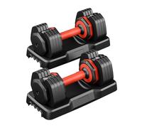 YOLEO Adjustable Dumbbells Pair 24.5KG/55LB,Space-Saving Dumbbell Weights Set for Home Gym Exercise Equipment,Anti-Slip Handle with Safety Locking Mechanism for Men and Women