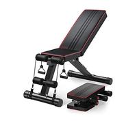 YOLEO Adjustable Weight Bench, 330lbs 7 Level Foldable Workout Bench Incline/Decline Utility Exercise Bench Ab Bench for Home Training Weight lifting Sit up