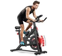 Yoleo Indoor Cycling Bike Magnetic Resistance Exercise Bike, 330LBS Capacity for Heavy People, Super-Silent<20dB, LCD Monitor, Tablet & Bottle Holder, Fit Whole Family/Bad Weather/Winter/Busy Person
