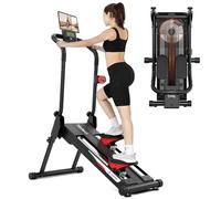 YOLEO Magnetic Stair Stepper for Exercise at Home, 16-Level Adjustable Resistance Up to 130LB, Folding Cardio Stairmaster with 28''Extended Stride&Low Noise,Stair Climber with HR Sensor for Full Body
