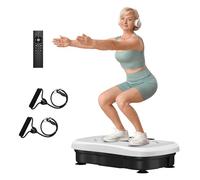 Yoleo Vibration Plate, Workout Vibrating Plate Exercise Machine for Weight Loss, Power Plates Machine Built-in Bluetooth Speaker for Lymphatic Drainage-White