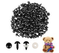 Yolev 200pcs 10mm Black Safety Eyes for with Plastic Washers Safety Eyes Plastic Craft Safety Eyes with Washers Doll Eyes for Stuffed Animals DIY Making Soft Toy Crafts Decorations