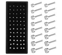 Yolev 60pcs Nose Studs for Women Silver Surgical Stainless Steel Nose Piercing Jewellery Small Straight Nose Stud Diamond Tiny Nose Stud Ring 1.5/2.0/2.5mm