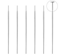Yolev 6Pcs Stainless Steel Piercing Taper 20G 0.8mm Labret Insertion Tool Puncture Aids Body Taper Piercing Threader Tool Kit