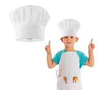 Yolev Chef Hats for Women & Men, White, Classic, Adjustable, Unisex-Adults & Kids, Polyester, Chef Hat, Machine Washable