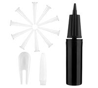 Yolev Hand Air Pump with 1 Pieces Exercise Ball Plug Removers,1 Pieces adapter plug and 10 Pieces Exercise Ball Air Plugs Pin Air Stoppers Adapter for Exercise Balls, Balloons, Inflatable Balls