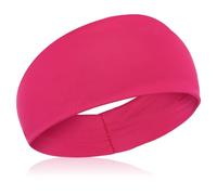 Yolev Hot Pink Headband 80s 90s Headband Soft Neon Pink Head band Sweatband | for Women, 80s 90s Hair Accessories, for Glow Party, Travel Party, Yoga, Sports, Basketball, Fitness, Workout Hair Bands