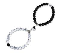 Yolev Magnetic Couple Bracelets for Women Men Bracelets Forever Relationship Long Distance Bracelets Heart Bracelet Set Matching Rope for Boyfriend Girlfriend Lover His Hers Best Friend