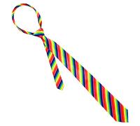 Yolev Rainbow Neckties Tie Men's Ties Solid Uniform Pre-tied Adjustable Neck Strap Tiefor Pride Festival Carnival Fancy Dress Party Daily Wear