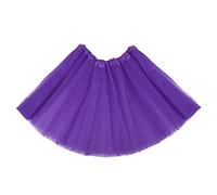 Yolev Women's Adult Teen Tutu Skirts Elastic 3-Layered Tulle Tutu Skirt Ballet Dance Running Skirt for Fancy Dress-up Parties (Dark Purple)