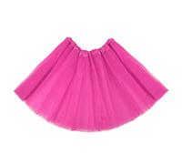 Yolev Women's Adult Teen Tutu Skirts Elastic 3-Layered Tulle Tutu Skirt Ballet Dance Running Skirt for Fancy Dress-up Parties (Rose Red)