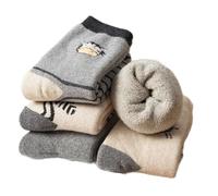 Yolhloy Kids Thermal Warm Merino Wool Socks for Girls Boys Winter Socks Thick Heavy Cosy Boot Crew Hiking Walking Bed Socks 5 Pairs