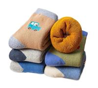 Yolhloy Kids Thermal Warm Merino Wool Socks for Girls Boys Winter Socks Thick Heavy Cosy Boot Crew Hiking Walking Bed Socks 5 Pairs
