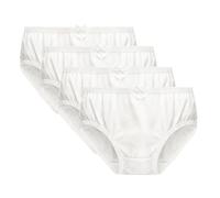 Yolhloy Teenage Girls Knickers Cotton Briefs Underpants Comfortable Soft Underwear Hipster for Kids Toddler 1-12 Years, Pack of 4 White