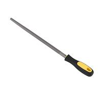 YolieraArt 12in Round Steel File with Handle, 300mm Coarse Teeth Mill File, T12 Carbon Tool Steel Rasp for Metal Projects, Sharpening and Shaping Tool with PP+TRP Handle (Coarse-Tooth Round File)