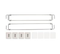YolieraArt 2 Set RV Fridge Bars, 12.44in to 22.63in Adjustable, 304 Stainless Steel, Refrigerator Tension Rods, for Trailer Fridge Kitchen Cabinets Bookshelves, Secure Items