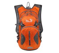 YolieraArt 20L Multifunctional Biking Backpack, Hydration Compatible for Outdoor Cycling, Hiking Daypack with Helmet Storage, Ripstop Material, Mesh Padded Straps (Orange)