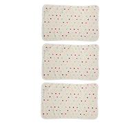 YolieraArt 3 Pack Dog Blankets Super Soft Velvety Fleece, Reversible Pet Throws with Dot Print for Cats and Dogs, Lightweight Warm Sleeping Mats for Sofa Crate and Travel, Beige L (S)