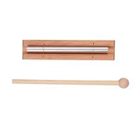 YolieraArt 3 Tone Musical Chime, Aluminum and Beech Wood Percussion Instrument with Mallet for Classroom Yoga Meditation, Children's Rhythm Development Tool (1-tone Chime)