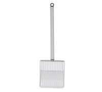 YolieraArt 304 Stainless Steel Cat Litter Scoop, Long Handle Anti Splash Litter Shovel with Fast Filtration, Removable Pet Waste Scooper for Litter Box (Black)