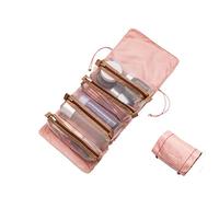 YolieraArt 4 in 1 Detachable Cosmetic Organizer, Portable Travel Storage with Mesh Compartments, Large Capacity Hanging Toiletry Bag for Women, Oxford Cloth Design