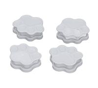 YolieraArt 4PCS Potty Training Pad Holder, Magnetic Pet Peemat Holder with Strong Magnets and Grippable Adhesive Backing, Compatible with Any Size Puppy Pads, (Paw Style White)