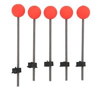 YolieraArt 5 PCS Winter Ice Fishing Rod Top Tip, Mini Portable Stainless Steel EVA Spring Tips with Red Ball, Outdoor Fishing Rod Accessories for Rivers Lakes Beaches (L)