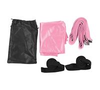 YolieraArt A e r o F l e x Yoga Stretch Strap, Aerial Inversion Training Belt with Sponge Head for Door Frame, Back Bend and Splits Flexibility Exercise, Pink Fitness Band with St (Pink)