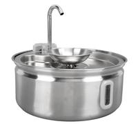 YolieraArt Cat Water Fountain Stainless Steel 3.2L, Automatic Circulation, Quiet Pet Drinking Dispenser, with Window, Dog Waterer for Cats Dogs Home