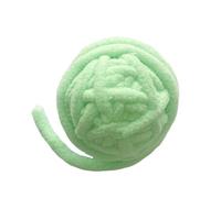 YolieraArt Cat Yarn Ball Toy with Bell, Macaron Color Bite resistances Wool Ball for Cats Kittens, Interactive Teaser Toy with Long Tail (Macarons (green)